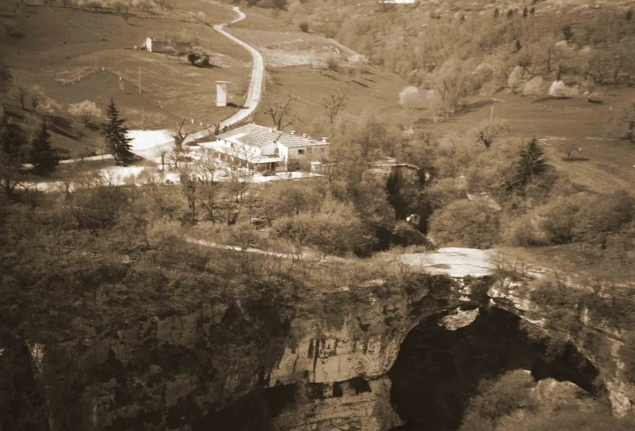 Aerial view of the Ponte di Veja