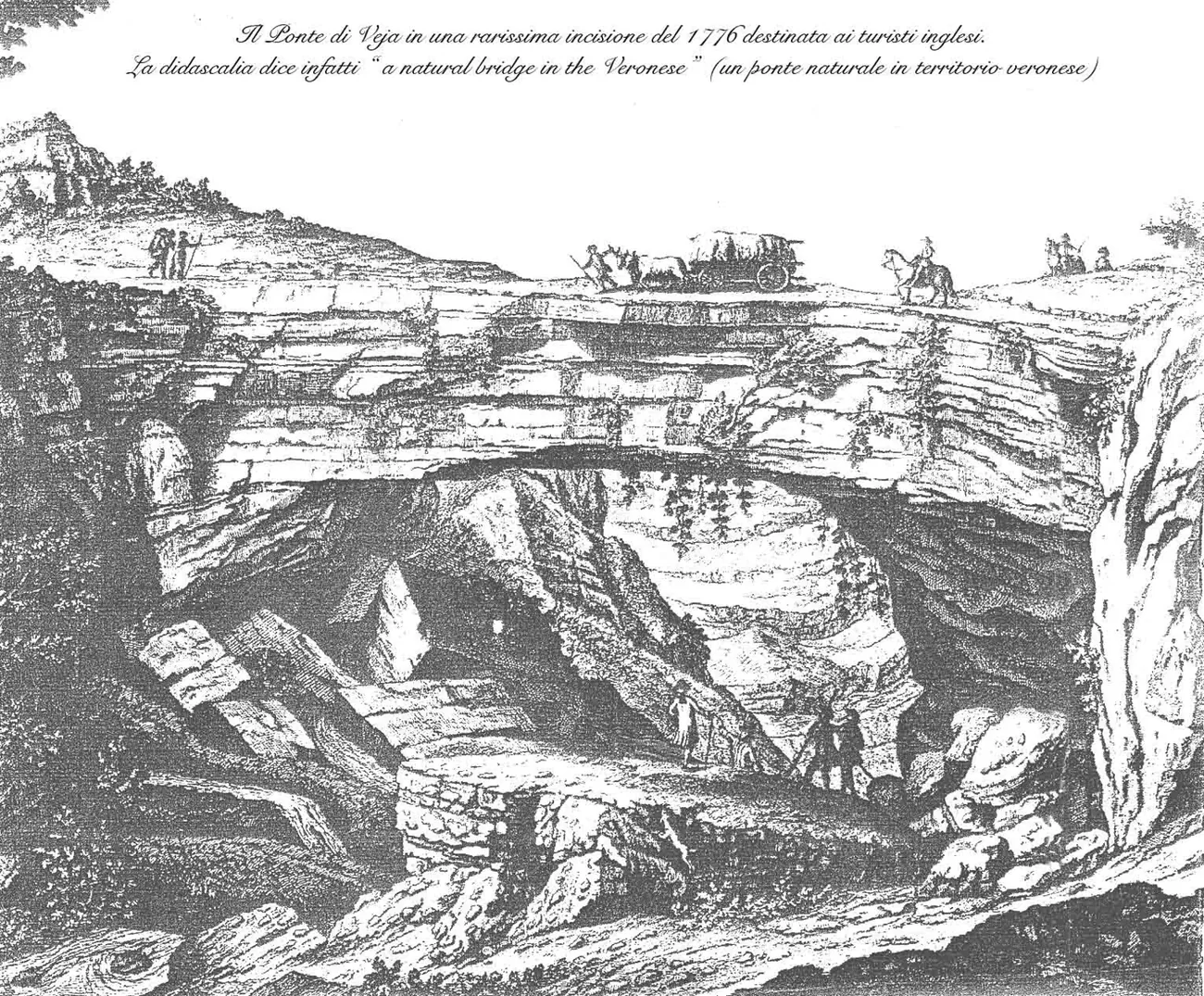 The Ponte di Veja in a historical black-and-white photograph